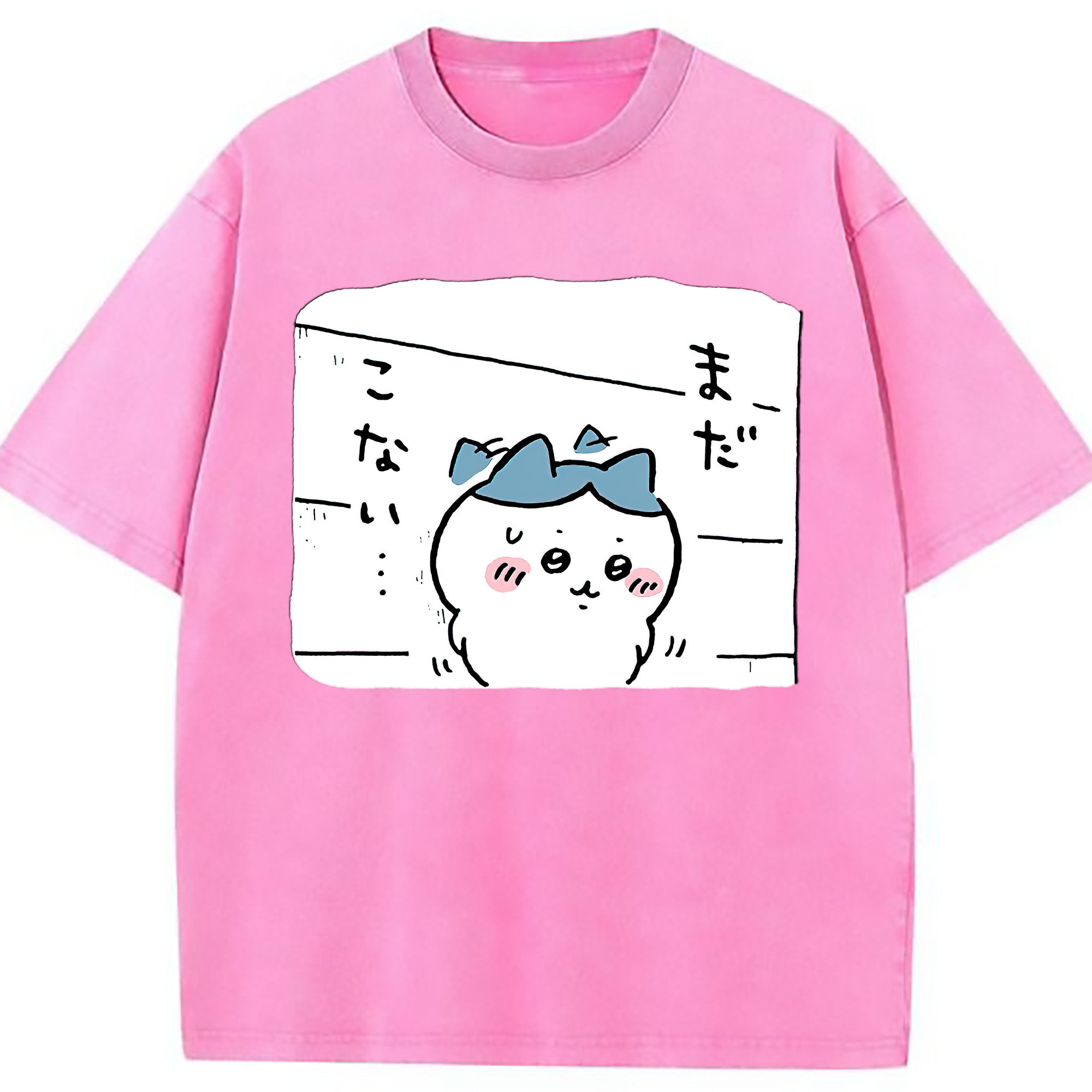 （画像用） ちいかわ ハチワレ Chii-kawa hachiware 綿100% ヴィンテージ風 半袖Tシャツ（フロントプリント）